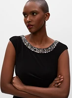 Joseph Ribkoff - Bejewelled Collar Dress