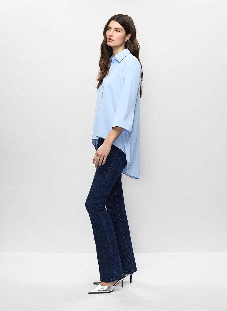 Asymmetric Button-Down Tunic