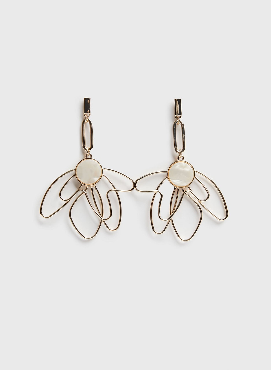 Abstract Wire Flower Earrings