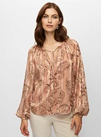 Paisley Print Chiffon Blouse