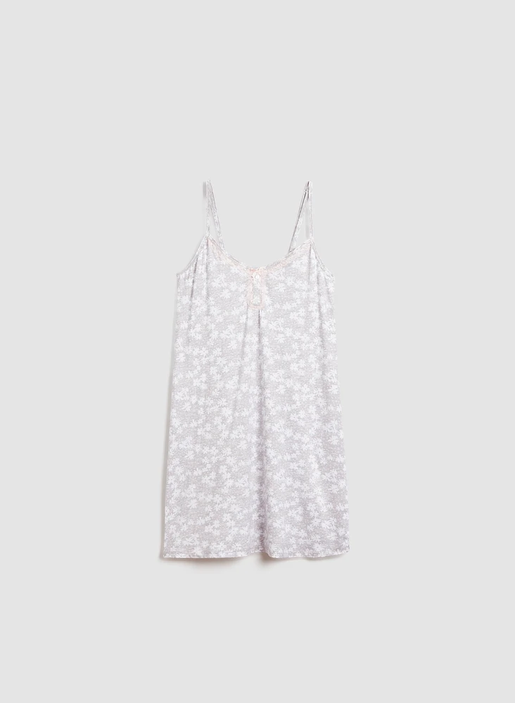 Floral Dot Print Nightgown