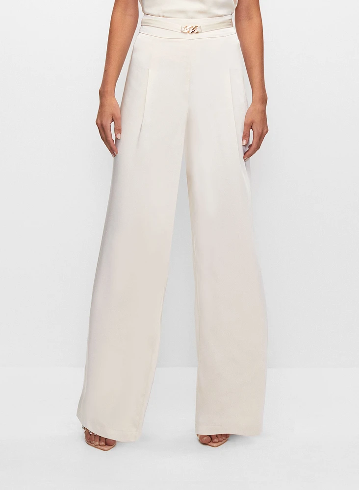 Belted Wide Leg Pants