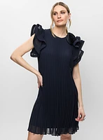 Joseph Ribkoff - Ruffle Sleeve Pleated Dress