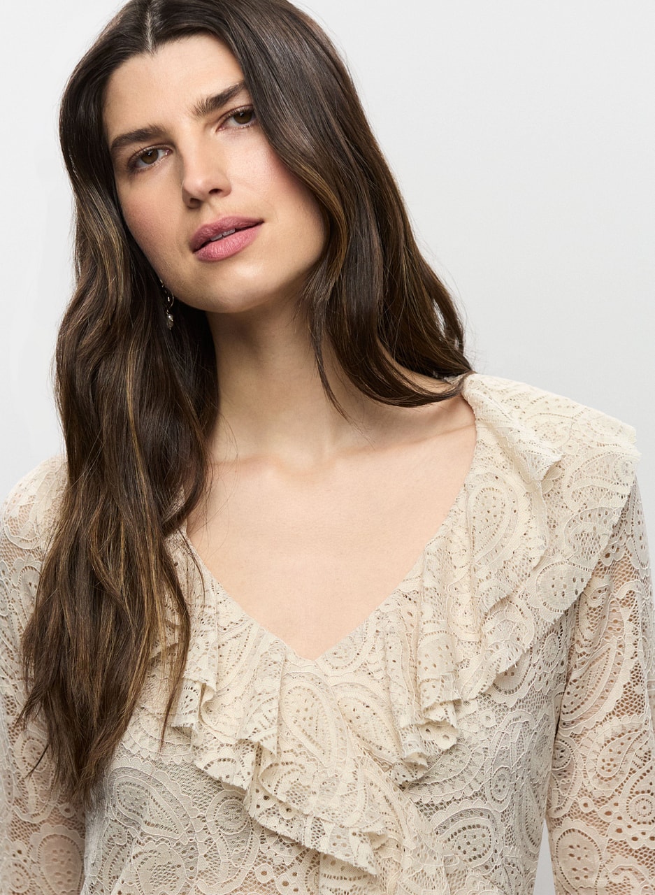 Ruffled Lace Top