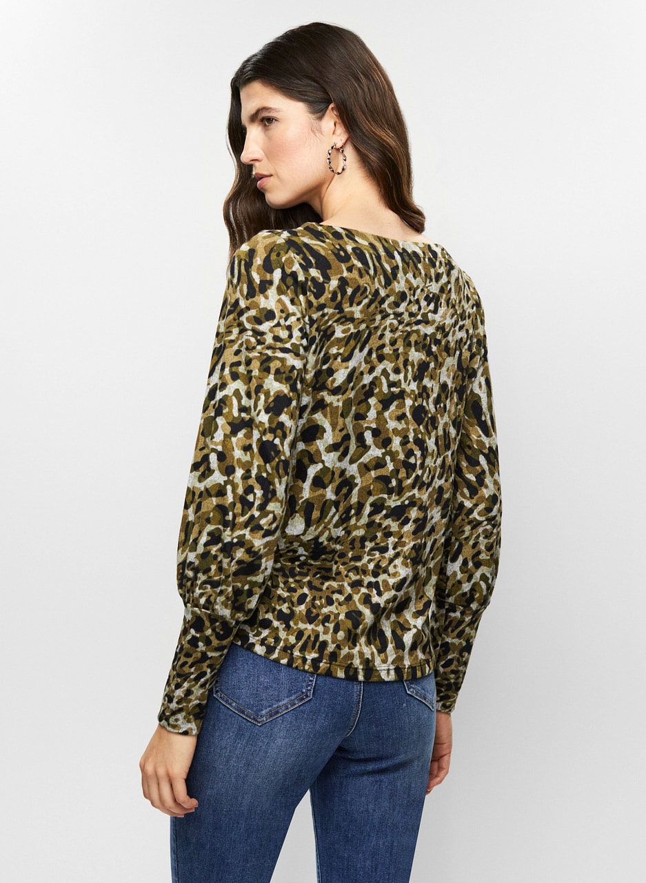 Camouflage Print Top