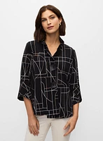 Joseph Ribkoff - Abstract Print Jacket