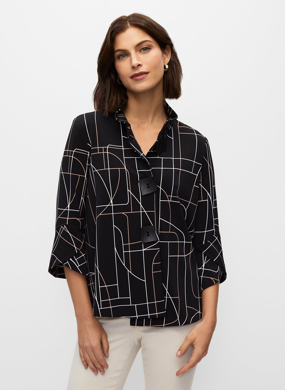 Joseph Ribkoff - Abstract Print Jacket