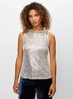 Sleeveless Sequin Detail Blouse