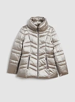 Stand-Up Collar Puffer Coat