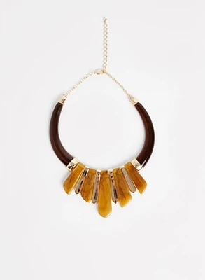 Geometric Resin Statement Necklace