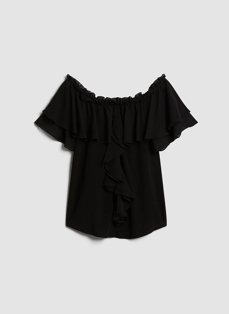 Ruffle Off The Shoulder Top