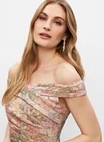 Adrianna Papell - Floral Off-the-Shoulder Gown