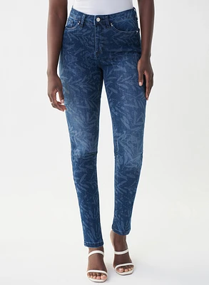 Joseph Ribkoff - Leaf Print Jeans