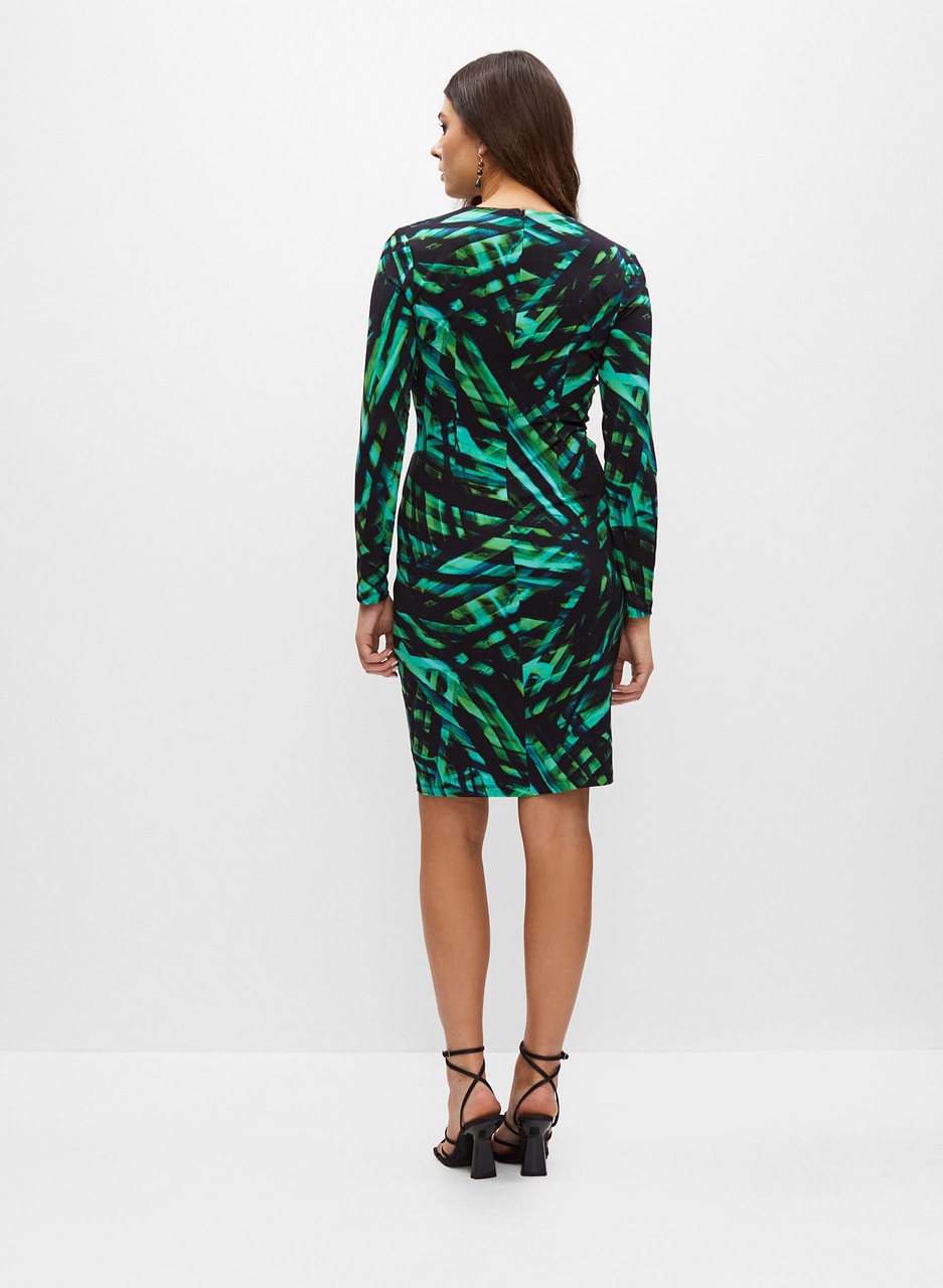 Joseph Ribkoff - Contrast Abstract Print Dress