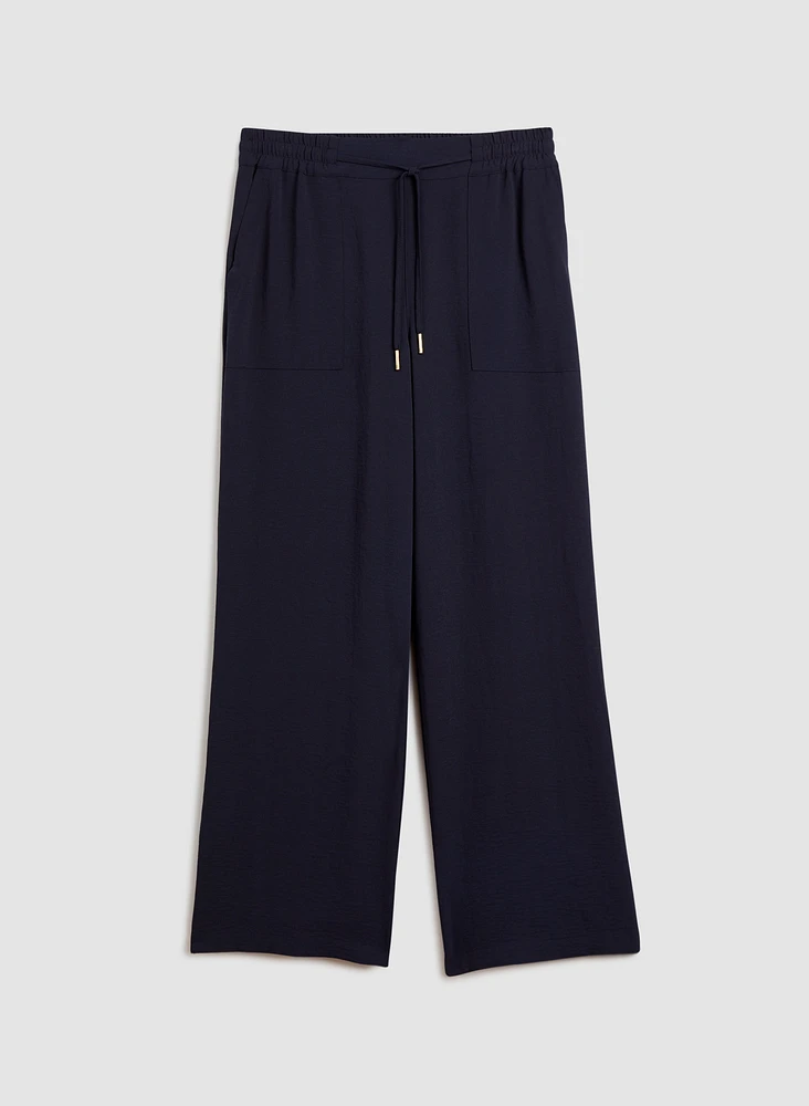 Pull-On Wide Leg Pants