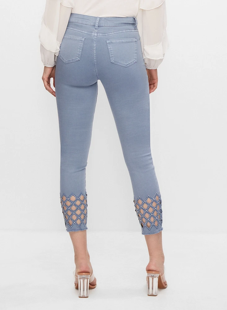 Frank Lyman - Stud Detail Denim Capris