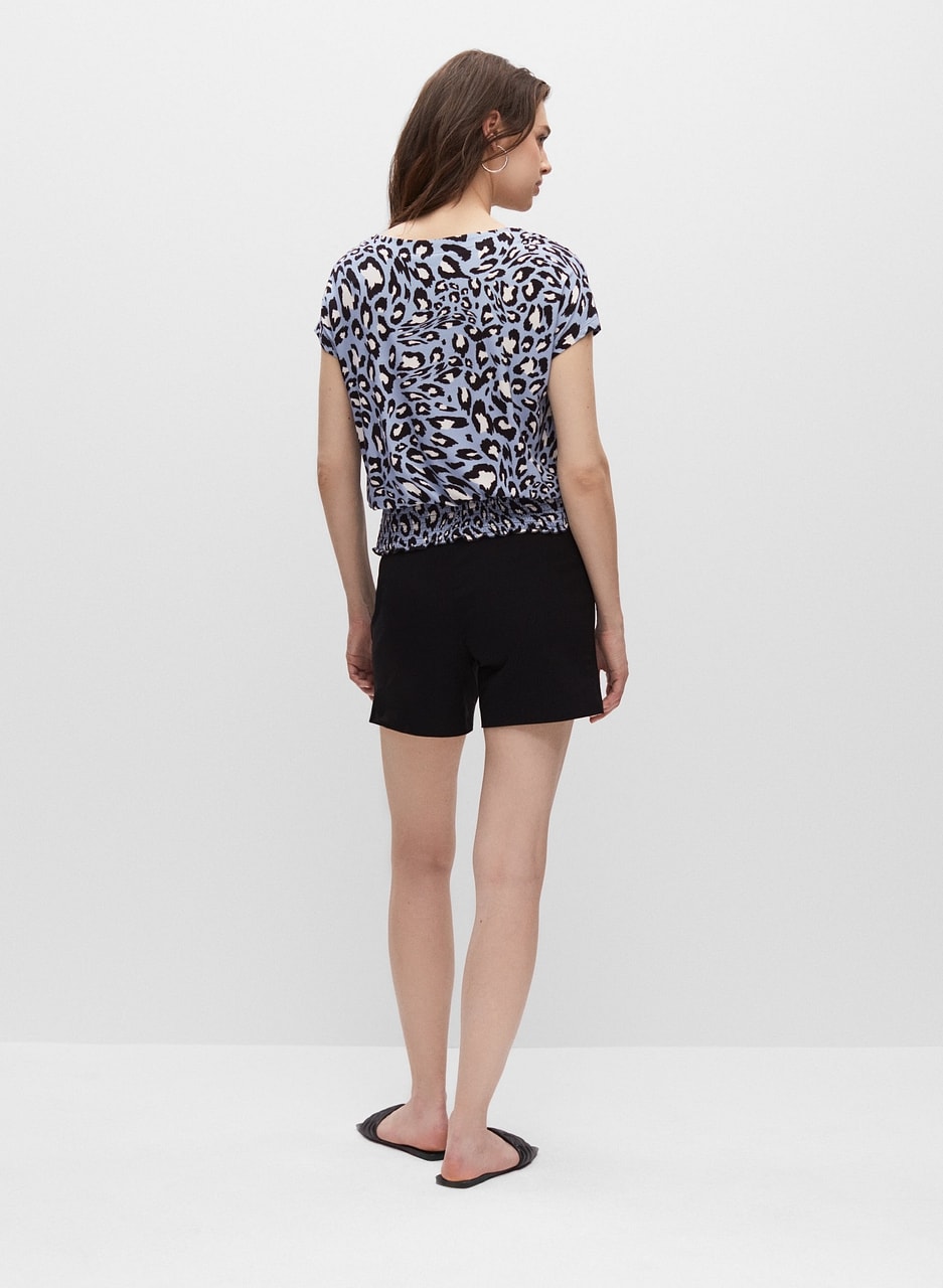 Animal Print Short Sleeve Top