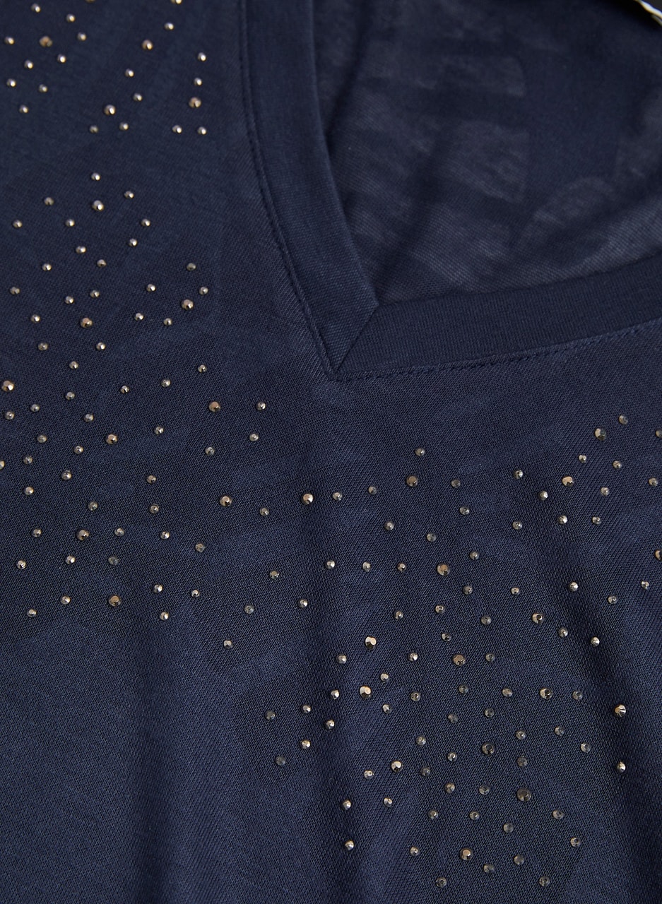 Stud Detail Short Sleeve Tee