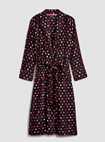 Heart Print Robe