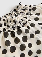 Polka Dot Chiffon Blouse