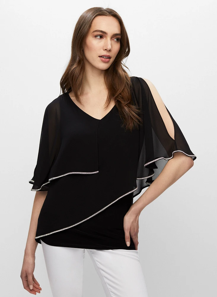 Joseph Ribkoff - Double-Layer Chiffon Blouse