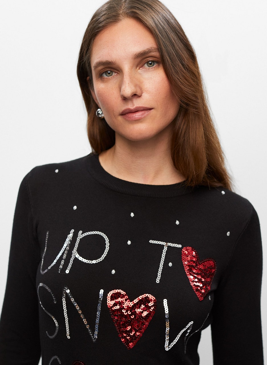 Frank Lyman - Embellished Pullover Sweater