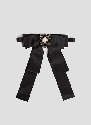 Pearl Detail Ribbon Bow Tie