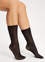 Mura - Embroidered Lace Anklet Socks