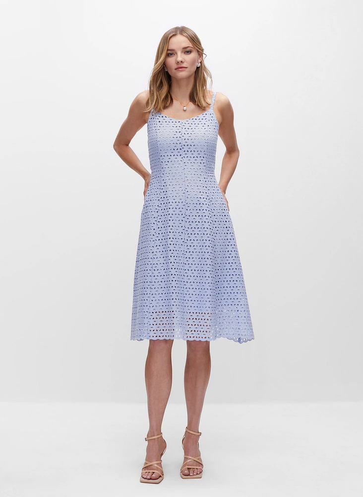 Embroidered Eyelet Dress