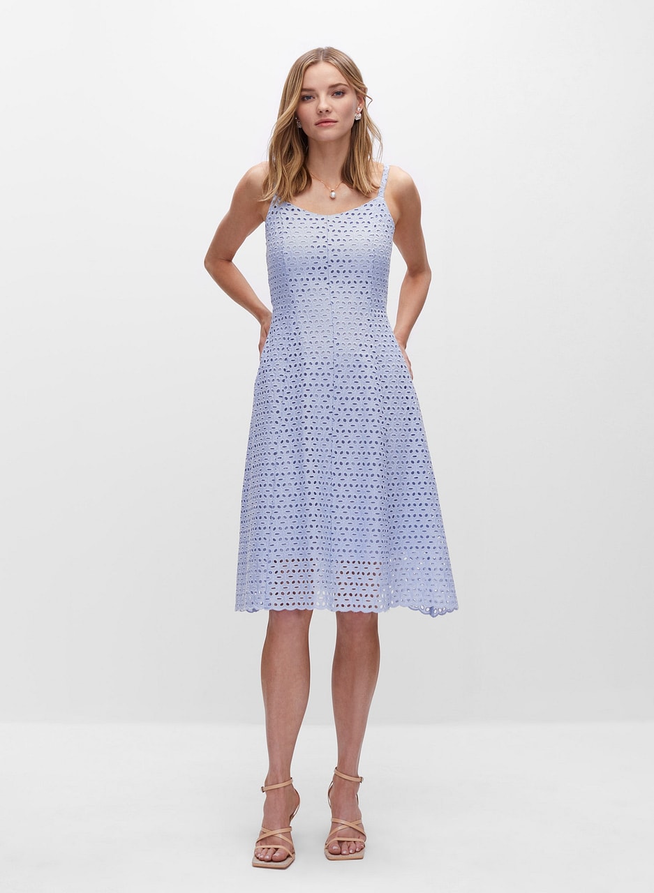 Embroidered Eyelet Dress