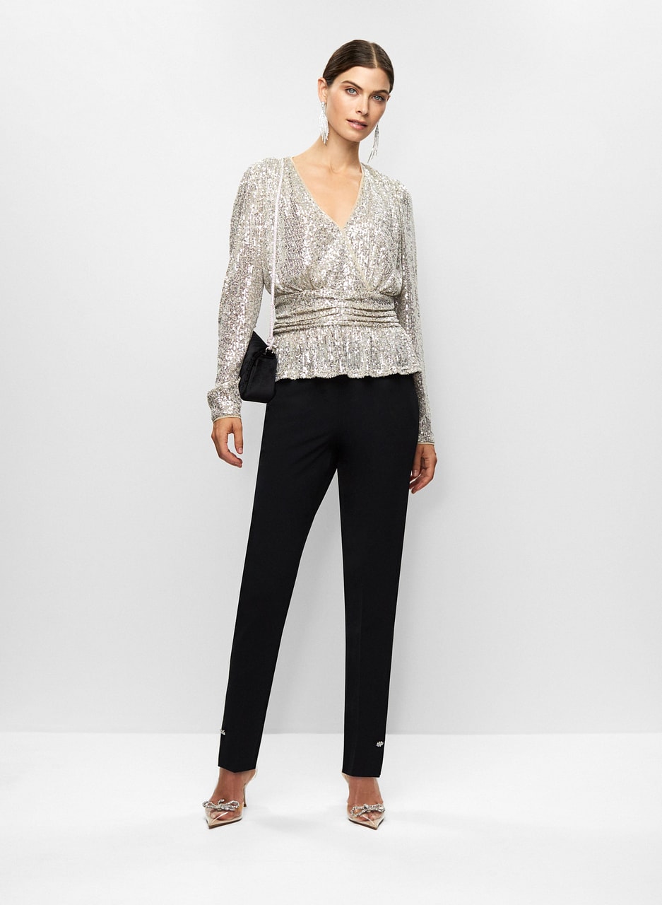 Sequin Peplum Top & Pants