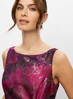 Abstract Floral Jacquard Dress