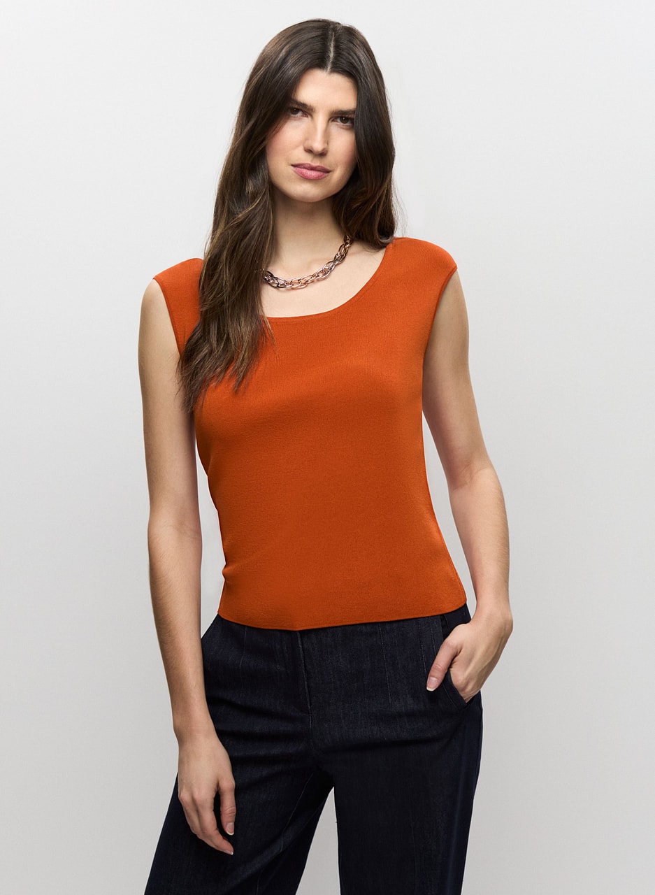 Fitted Cap Sleeve Top