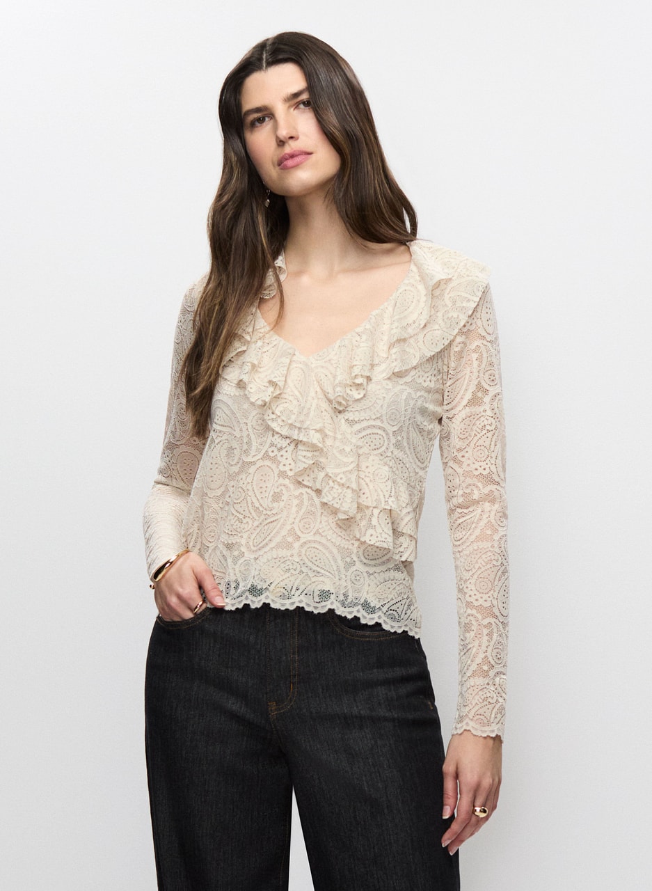 Ruffled Lace Top