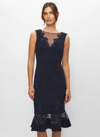 Sleeveless Lace Detail Dress