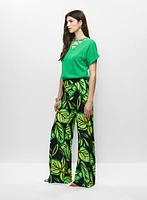 Joseph Ribkoff - Wide Leg Leaf Print Pants