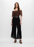 Joseph Ribkoff - Wide Leg Chiffon Pants