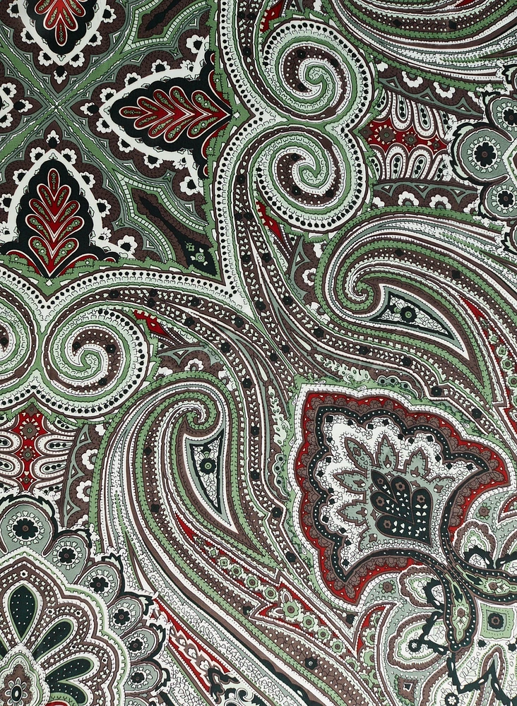 Paisley Print Square Scarf