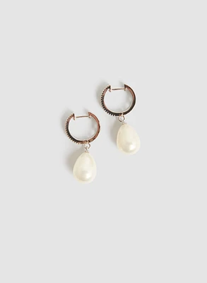 Crystal & Pearl Dangle Earrings