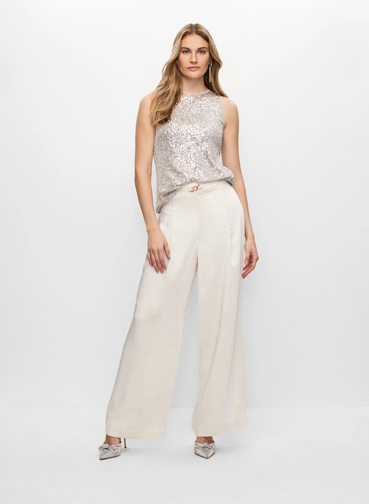 Sequin Top & Wide Leg Pants