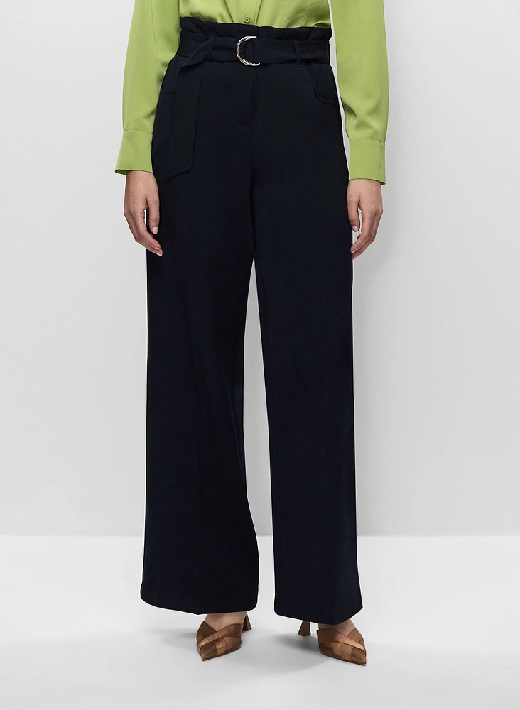 Belted Wide Leg Pants