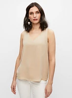 Sleeveless V-Neck Blouse