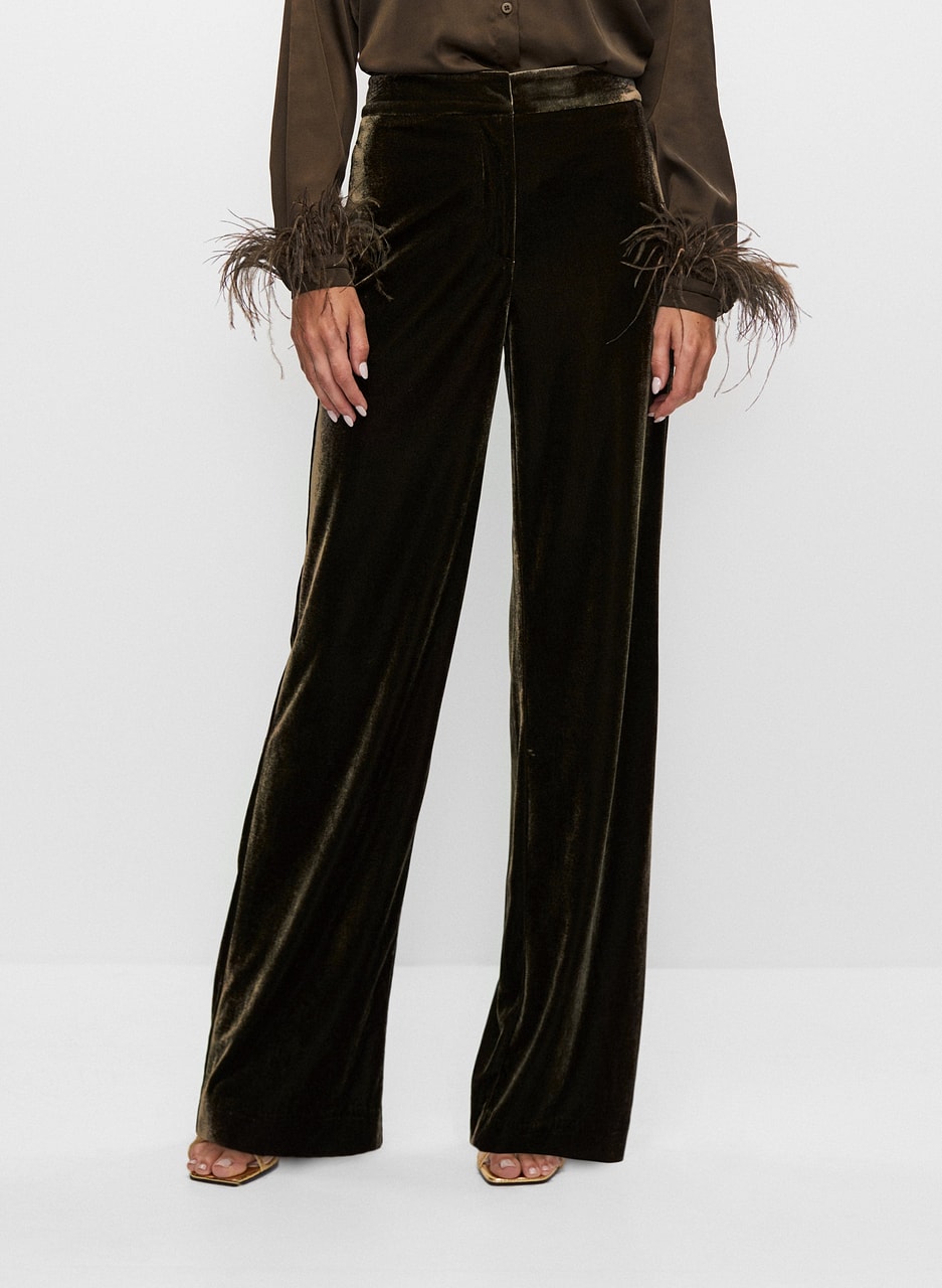 Velour Wide Leg Pants