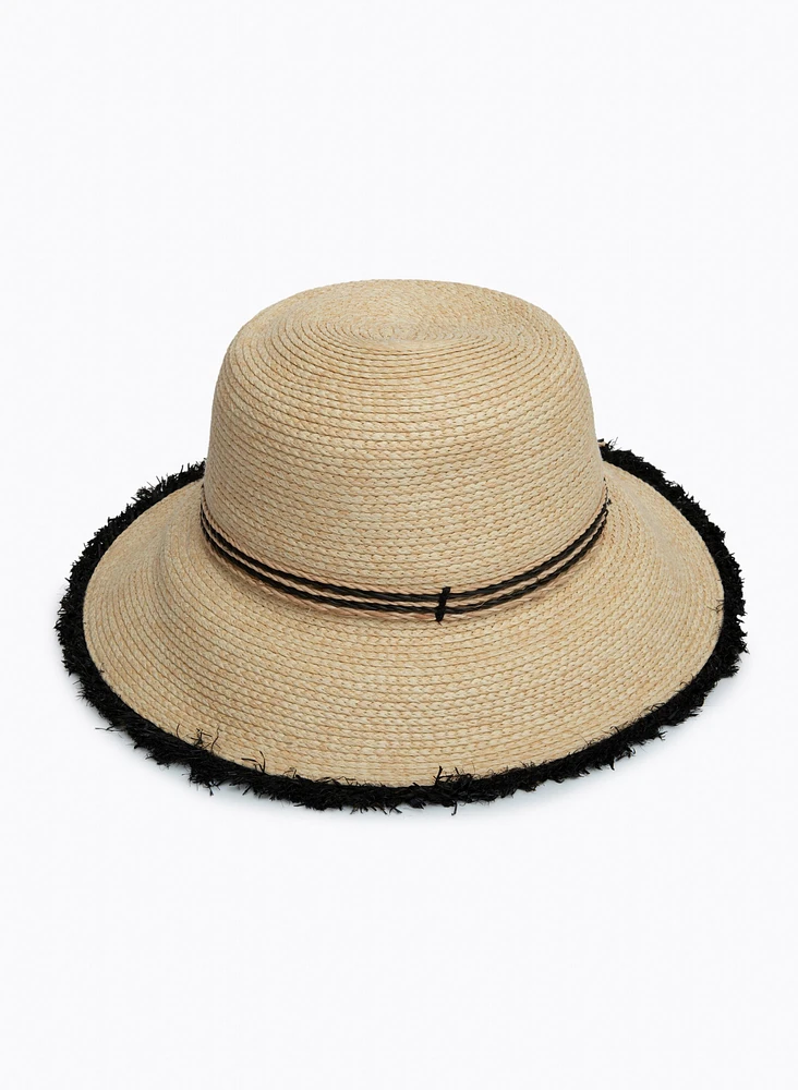 Fringe & Rope Detail Cloche Hat