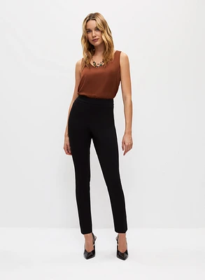 Slit Detail Slim Leg Pants