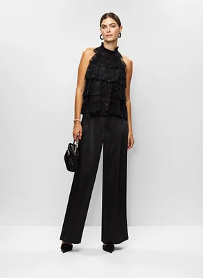 Layered Top & Belted Pants