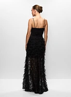 BA Nites - Tiered Mesh Gown