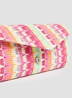 Multicolour Embroidered Envelope Clutch