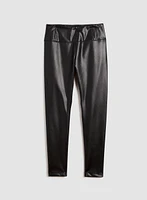 Vegan Leather Slim Leg Pants