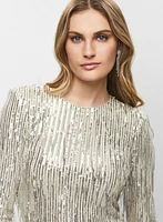 Fringe Detail Sequin Dress